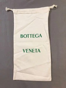 Bolsa para el polvo Bottega Veneta 16x8 blanco verde logotipo algodón cordón fieltro - Imagen 1 de 7