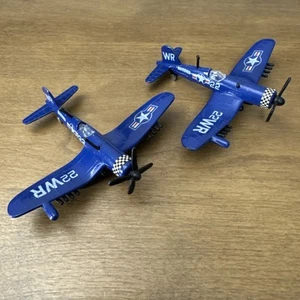 Set Of 2-Zylmex Marines A116 22WR F4U-4 Die cast Corsair Fighter Planes - Picture 1 of 6