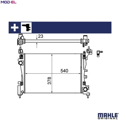 RADIATOR ENGINE COOLING CR 1121 000S FOR PEUGEOT FIAT FIORINO/Box/Body/MPV 1.4L - Image 1 of 4