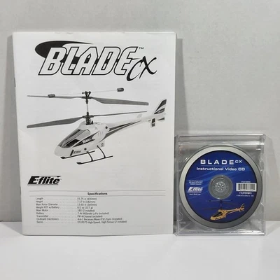 E-flite Blade CX RC Helicopter Instruction Manual And Instructional Video Bundle - Image 1 of 4