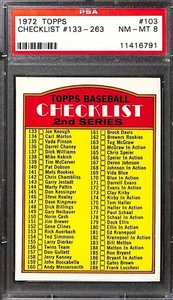 1972 Topps #103 CHECKLIST #133-263 PSA 8 NM-MT 11416791 - Picture 1 of 2