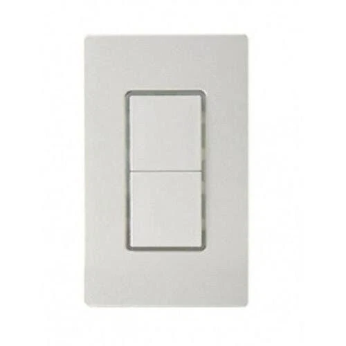 PBS-722W | 2-полюсный белый кнопочный выключатель света низкого напряжения с декоративным... - Изображение 1 из 1