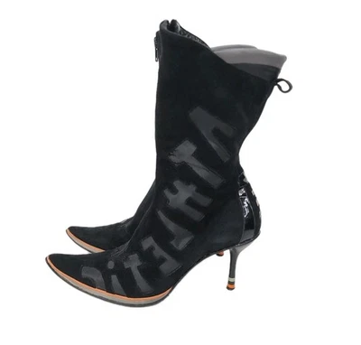 Botines Charles David para mujer 7,5 vintage gamuza cuero tacón de aguja Vero Cuoio Foto 1 de 4