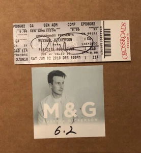 Russell Dickerson Autographed Ticket and Backstage Pass - Picture 1 of 1