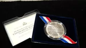 1992 US Mint Casa Bianca 200th Anniversary UNC Silver Dollar con certificato di autenticità - - Foto 1 di 1