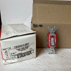 Pass & Seymour CS20AC3-GRY Three Way Switch Qty In Box-10 - Picture 1 of 1