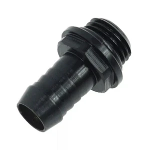 Alphacool HF G1/4" to 10mm ID "FatBoy" Barb Fitting for Soft Tubing, Deep Black - Picture 1 of 3