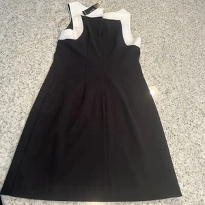 Size 8 Women’s Dress From Jacob Black With White Trim New W/ Tags - Picture 1 of 10