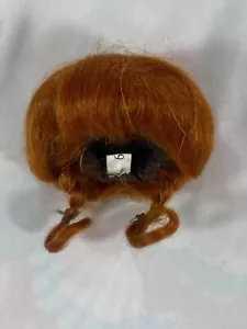 Peluca de pelo Mohair para 1/6 BJD pelo bola SD muñeca articulada hecha a mano pelo rojo corto - Imagen 1 de 4