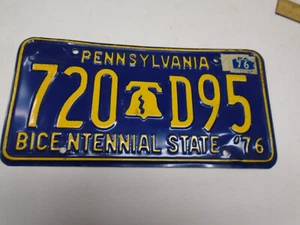 Vintage PA Pennsylvania 1976 Bicentennial Nummernschild '76 Aufkleber - Bild 1 von 2