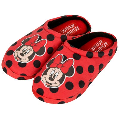 Minnie Mouse Polka Dots Women's Clog Slippers Red - Image 1 of 4