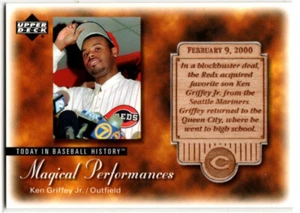 2003 Upper Deck UD Baseball Magical Performaces Ken Griffey Jr. RELIQUIA MURCIÉLAGO ROJOS - Imagen 1 de 1