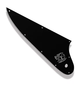 Black 3 Ply Pickguard for Epiphone Firebird w/ Chrome Bird Decal Made In USA - Picture 1 of 6