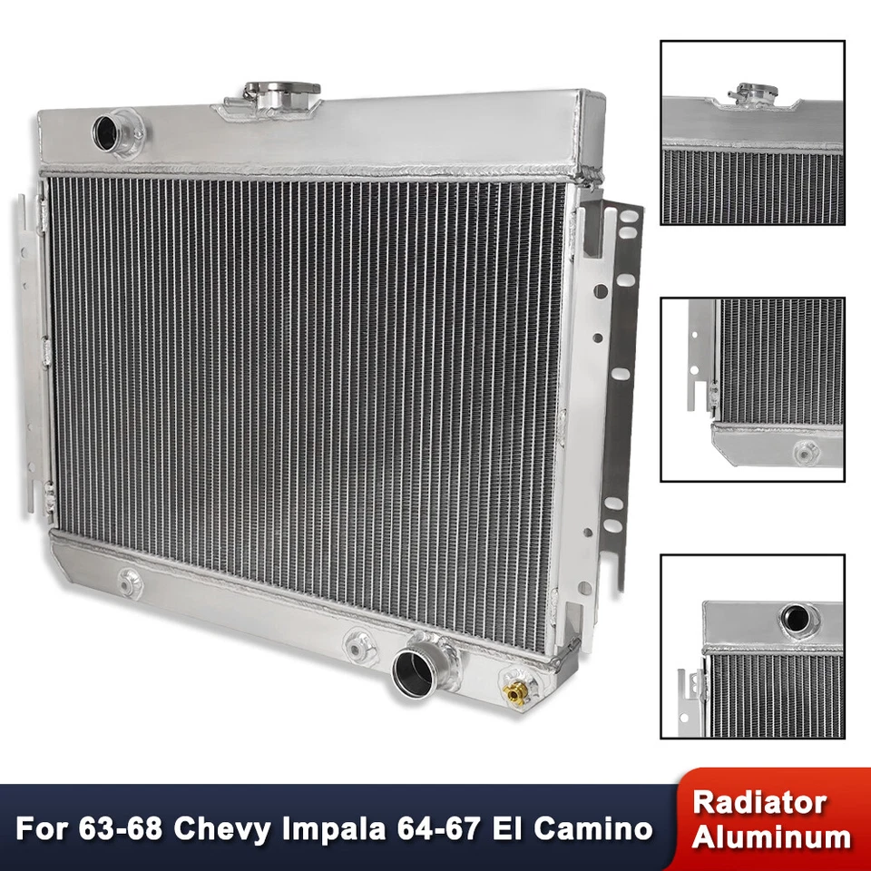 For Chevy Impala Biscayne 1963-1968 El Camino Chevelle 1964-1967 3 Rows Radiator - Image 1 of 4