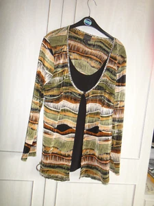 Anne Harvey vintage long sleeve multicoloured blouse size 18 - Picture 1 of 5