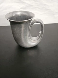 Vintage Duratale by Leonard Pewter French Horn Beer Mug made in Italy W/defect - Picture 1 of 9