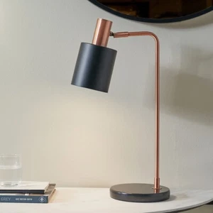 Rose Gold Table Lamp Black Copper Industrial Minimalist Desk Lamp Uni Essentials - Picture 1 of 11
