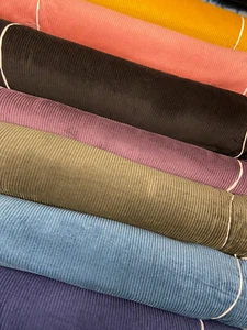 Cotton Jumbo Cord Corduroy Fabric Washed 4.5 Wale by 1/2 Metre Various Colours - Picture 1 of 15