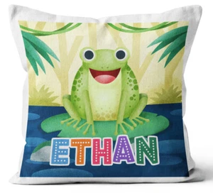 Cojín Estampado Diseño Rana Regalo Cumpleaños Personalizado Cualquier Nombre 41 - Imagen 1 de 4