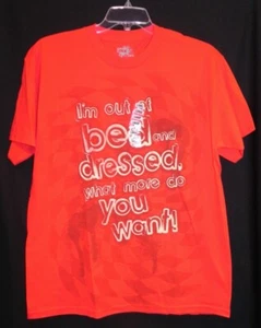 NWT - Men's "i'm Out of Bed & Dressed, What More Do You Want" - Red - Sz L - Picture 1 of 1