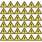 Elektrozaun Warnschilder Set 50 Blatt Achtung Hochspannung Aufkleber