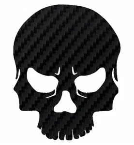 Skull Sticker - Buy 1 Get 1 Free - Carbon Fiber Skull Decal - BOGO - Picture 1 of 19
