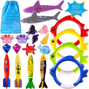 Summer Pool Diving Swimming Toys for Kids Fun Swim Games Sinking Set Underwat... - Picture 1 of 7