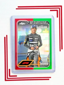 2024 Topps Chrome Formula 1 F1 #177 LANDO NORRIS Green Red Refractor SSP - Bild 1 von 2