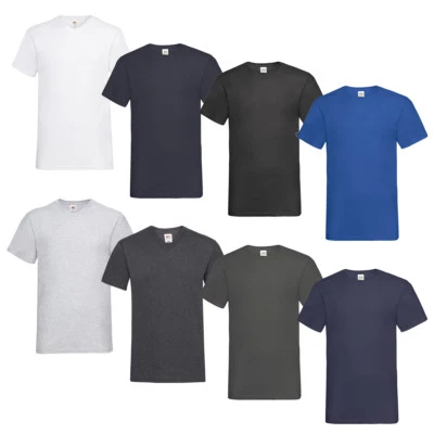 5er/10er FRUIT OF THE LOOM V-NECK T SHIRT M L XL XXL 3XL V-AUSSCHNITT T SHIRTS - Bild 1 von 2