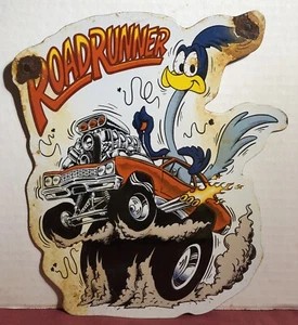 VINTAGE PLYMOUTH ROADRUNNER 10” PORCELAIN DEALER SERVICE GAS PUMP SIGN - Picture 1 of 6