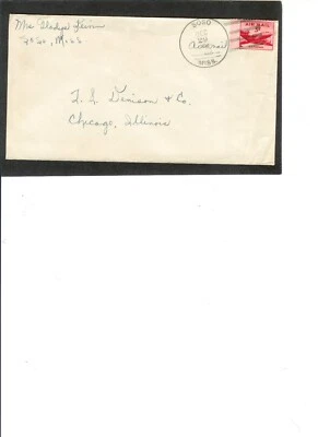 US ENTIRE  UNUSUAL TOWN CANCEL  "Soso, Mississippi"  12-29-1948 to Chicago - Image 1 of 2