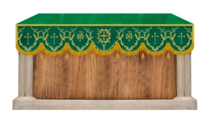 Altar Superfrontal Adorned with intricate embroidered trims - Church Parament - Picture 1 of 24