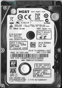 HGST HTS545032A7E380 320GB SATA HARD DRIVE P/N: 0J31003 MLC: DA5116 - Picture 1 of 2