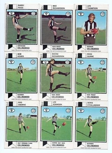 1974 Scanlens FULL Team Set - COLLINGWOOD - 10 Cards - Bild 1 von 4