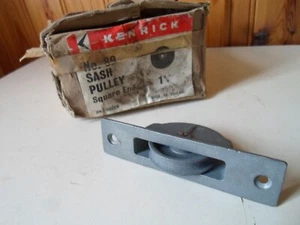 Polea de hoja galvanizada en caliente Kenrick Nº89 original 1 3/4" 4,5 cm hecha en Gran Bretaña - Imagen 1 de 7