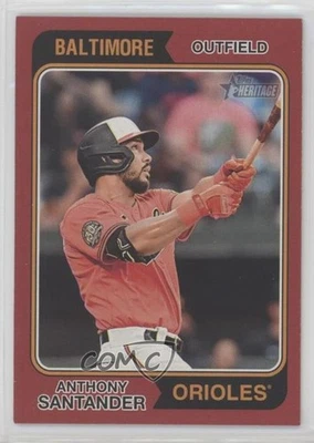 2023 Topps Heritage Red Border Anthony Santander #107 - Image 1 of 2