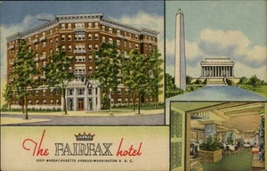 Washington,DC The Fairfax Hotel Linen Vintage Postcard - Picture 1 of 2