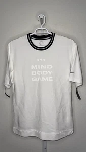 T-shirt Nike The Academy "Mind Body Game" Hoopxfly Dri-fit uomo nuova con etichette taglia LRG alta - Foto 1 di 8