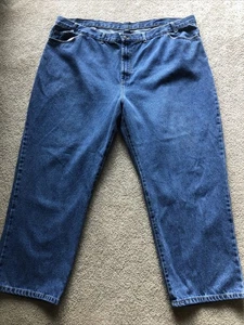 Full Blue Men’s 50x30 Jeans 100% Cotton Denim Actual 52 x 30 Pants Trousers - Picture 1 of 7