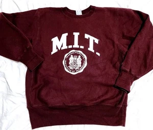 Sudadera vintage Champion tejido inverso MIT para hombre grande L Massachusetts años 90 - Imagen 1 de 9