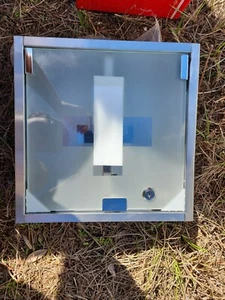 First Aid Cabinet w/Glass Door Lockable, 12" x 12" x 4-3/4" NEW - Picture 1 of 8