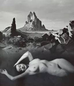 Andre De Dienes Nude Photo Desert National Park Silver Gelatin Print 1960 SIGNED - Picture 1 of 6