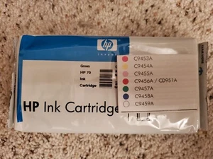 HP 70 C9457A Druckerpatrone grün, abgelaufen 180805, ohne Karton - Bild 1 von 3