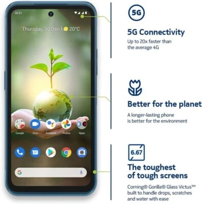 Original Nokia XR20 2-SIM 128GB Zeiss Optics 48MP WIFI Unlocked 5G Smartphone - Imagen 1 de 4