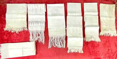 GRANDE COLLECTION (10) SERVIETTES DAMAS. BRODÉ À LA MAIN. ESPAGNE. XIXÈME - Photo 1/2