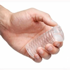 Mini Ribbed Pocket Pussy Stroker Sleeve Male Masturbators Sex Toys for Men - Picture 1 of 8