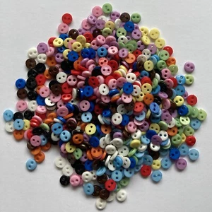 10 x Doll Clothes Buttons - 4mm - (Pick your colour) - Picture 1 of 15
