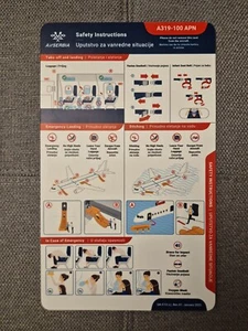 Safety Card A319-100 Air Serbia YU-APN - Bild 1 von 1