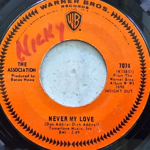 The Association ** (e) Never My Love / Requiem For The Masses - 1967 US 7" - Picture 1 of 4