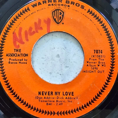 The Association ** (e) Never My Love / Requiem For The Masses - 1967 US 7" - Image 1 of 4